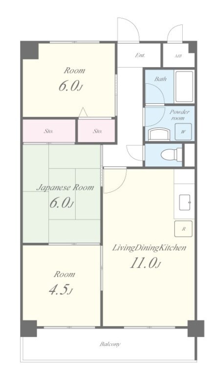 アミティエ西緑丘の物件間取画像
