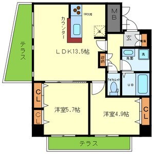 中山寺駅 徒歩19分 1階の物件間取画像