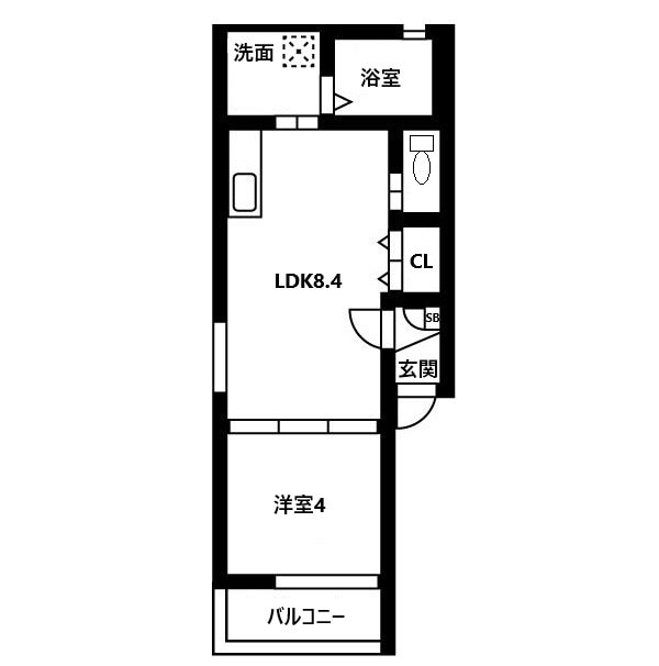 大物駅 徒歩7分 1階の物件間取画像