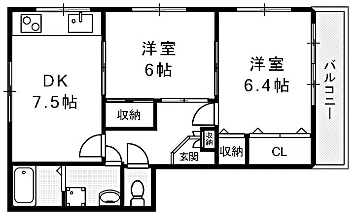 甲子園口駅 徒歩19分 1階の物件間取画像