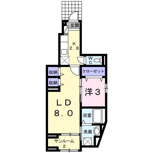 南摂津駅 徒歩25分 1階の物件間取画像