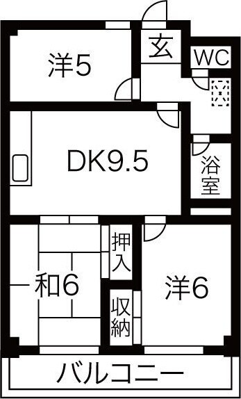 立花駅 徒歩15分 4階の物件間取画像