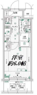 江坂駅 徒歩5分 9階の物件間取画像