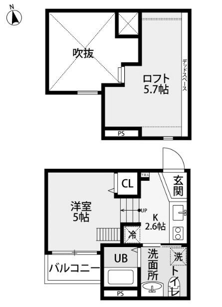 立花駅 徒歩13分 2階の物件間取画像