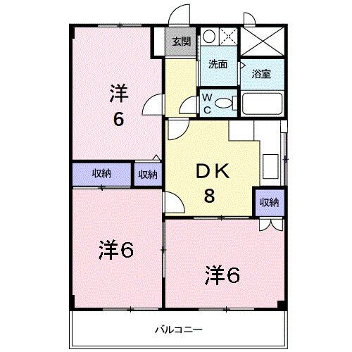 カームライフ中野の物件間取画像