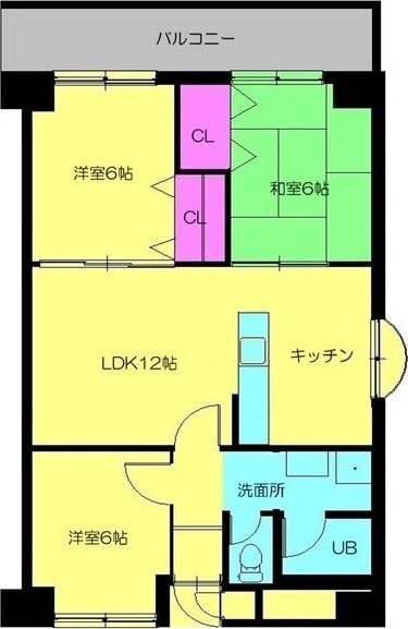 緑地公園駅 徒歩1分 9階の物件間取画像