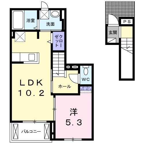 北伊丹駅 徒歩12分 2階の物件間取画像