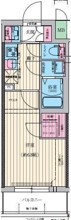 岸辺駅 徒歩3分 2階の物件間取画像