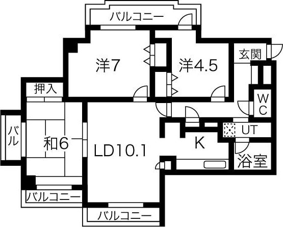 猪名寺駅 徒歩15分 5階の物件間取画像