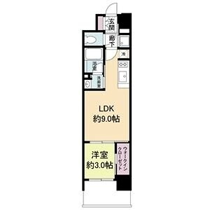 東淀川駅 徒歩5分 15階の物件間取画像