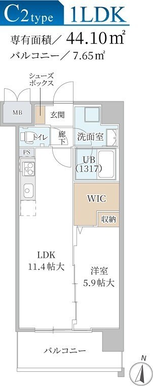 十三駅 徒歩10分 2階の物件間取画像