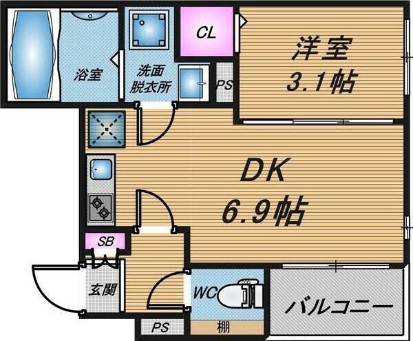 服部天神駅 徒歩7分 2階の物件間取画像