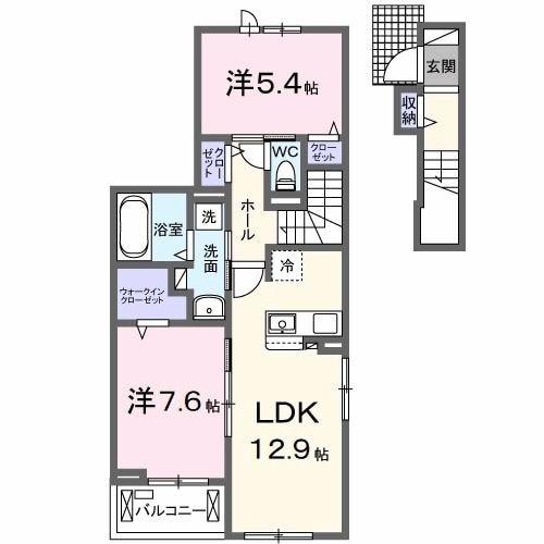 伊丹駅 徒歩17分 2階の物件間取画像