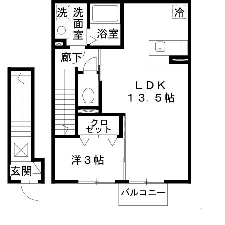 北伊丹駅 徒歩16分 2階の物件間取画像