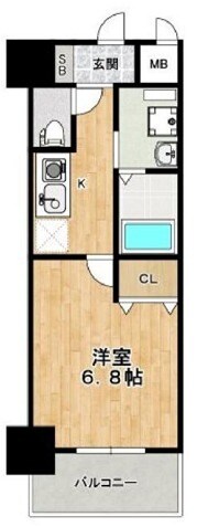 服部天神駅 徒歩2分 7階の物件間取画像