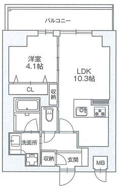 西中島南方駅 徒歩4分 5階の物件間取画像