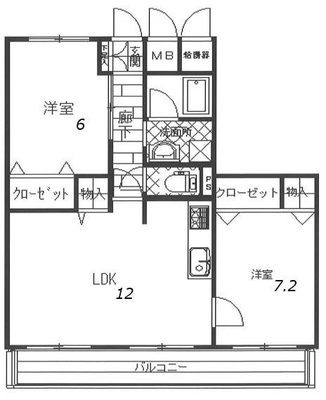 テラジハイツ　II号館の物件間取画像