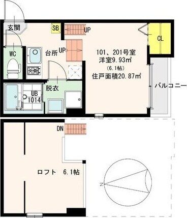 江坂駅 徒歩10分 2階の物件間取画像