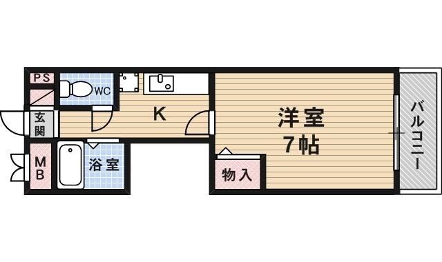 蛍池駅 徒歩5分 3階の物件間取画像