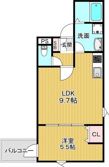 蛍池駅 徒歩6分 1階の物件間取画像