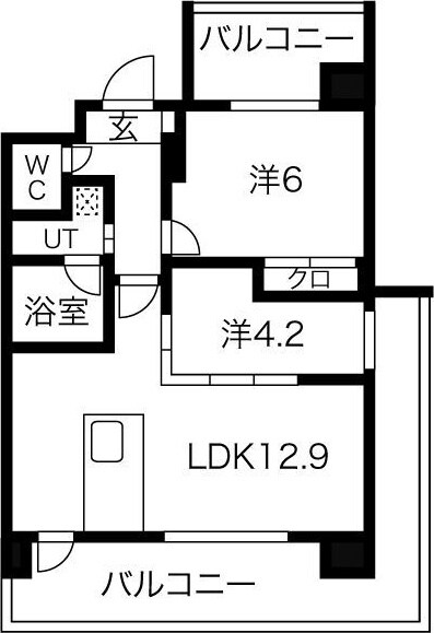 庄内駅 徒歩4分 5階の物件間取画像