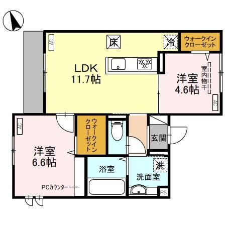 崇禅寺駅 徒歩7分 1階の物件間取画像