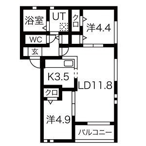 メゾンマグノリアIIの物件間取画像