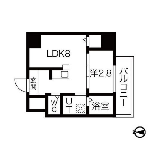 大物駅 徒歩10分 4階の物件間取画像