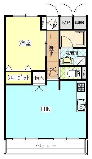 テラジハイツI号館の物件間取画像