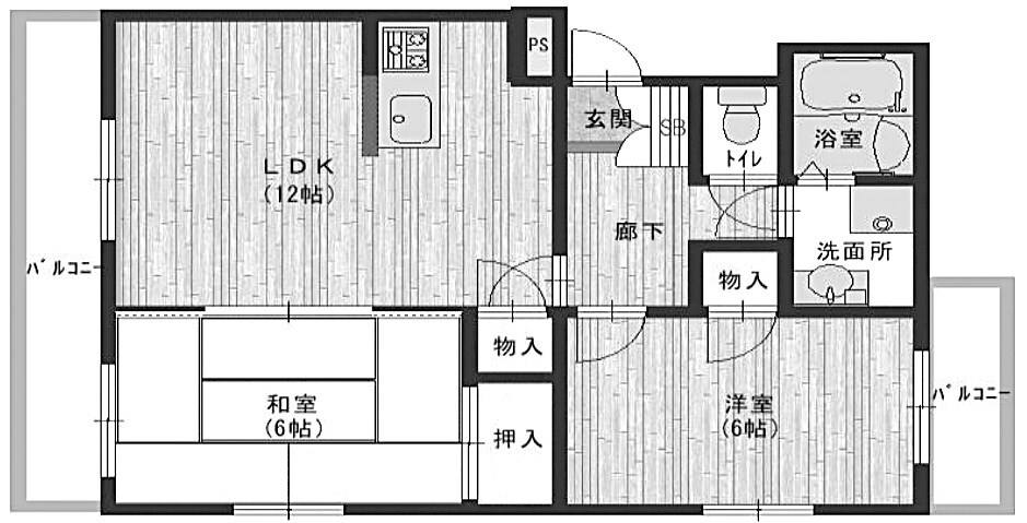 塚口駅 徒歩15分 2階の物件間取画像