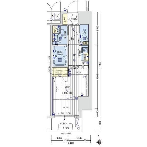 アクアラフォレ豊中の物件間取画像