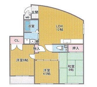 第２０千里ハイツの物件間取画像
