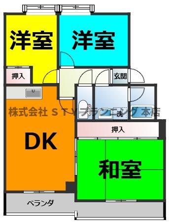 リバービレッジハイツの物件間取画像