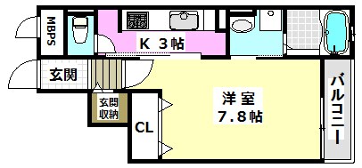 茨木駅 徒歩14分 3階の物件間取画像