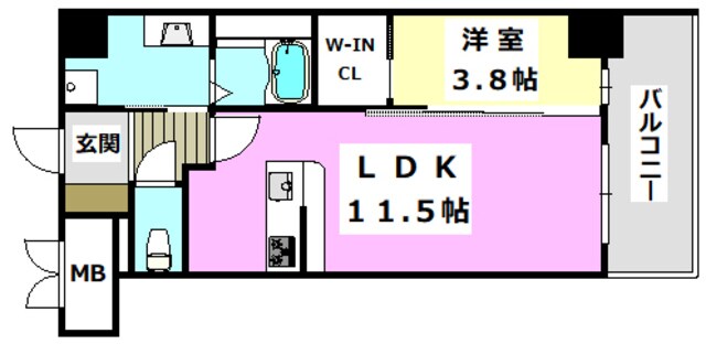 グランコート茨木永代町の物件間取画像