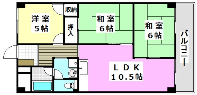 吉田マンション東雲パートⅠの物件間取画像