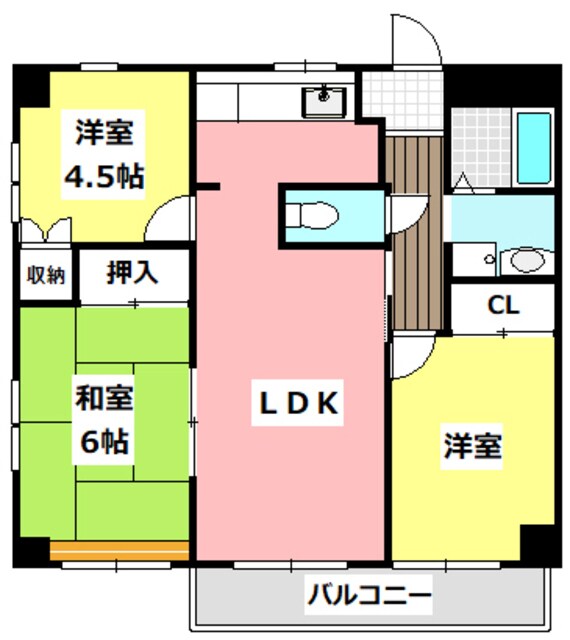 マンション・フォルツーナの物件間取画像