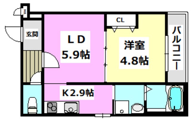 フジパレス千里丘東の物件間取画像