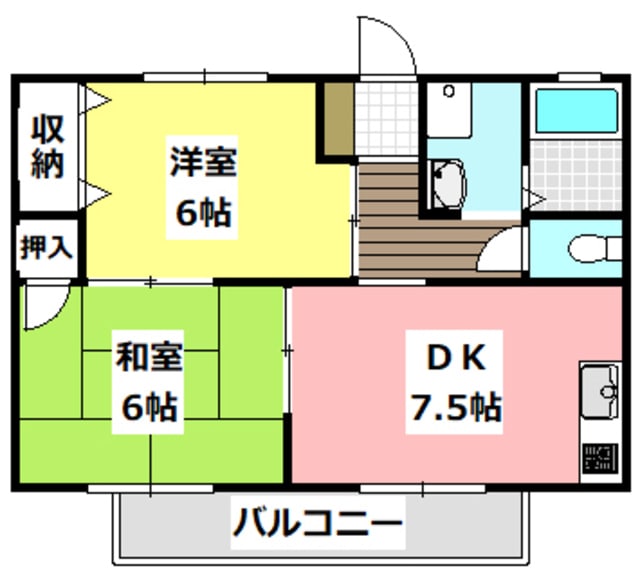 ハイツリバーサイドの物件間取画像