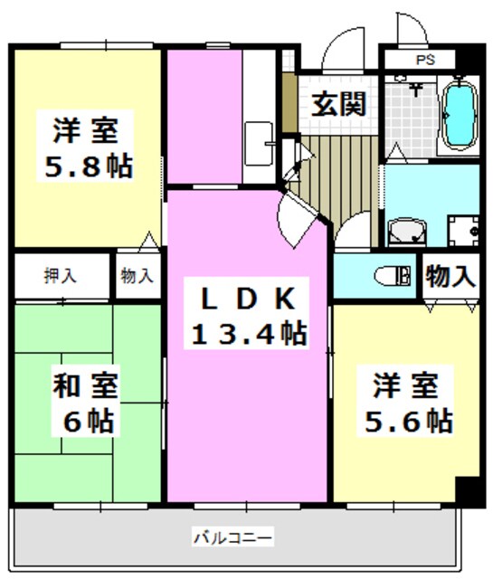 西川ビルの物件間取画像