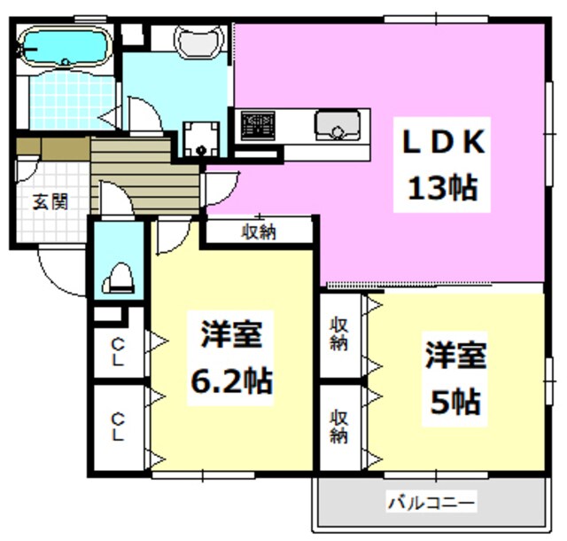 セジュール蔵の物件間取画像