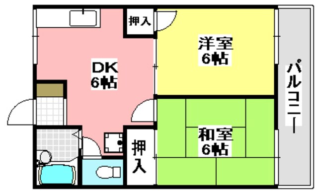 エバーグリーンの物件間取画像