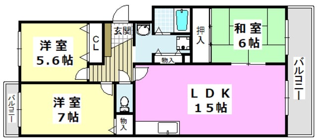 サンモール松本の物件間取画像