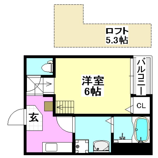 アルカンシェル岸部中の物件間取画像