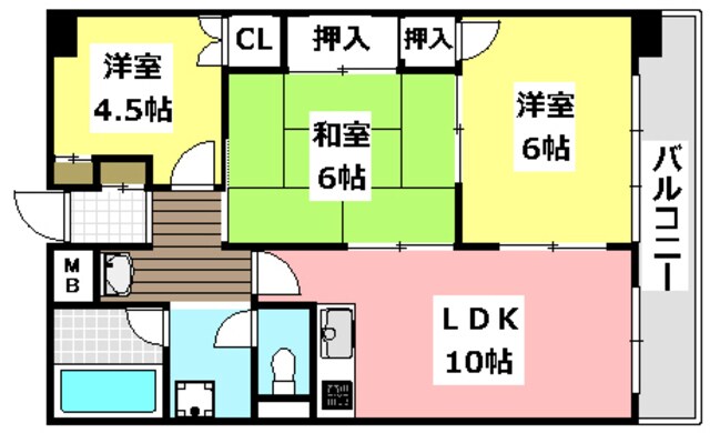 津崎マンションの物件間取画像