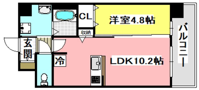 南茨木駅 徒歩7分 5階の物件間取画像