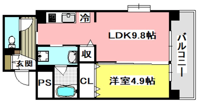 南茨木駅 徒歩7分 3階の物件間取画像