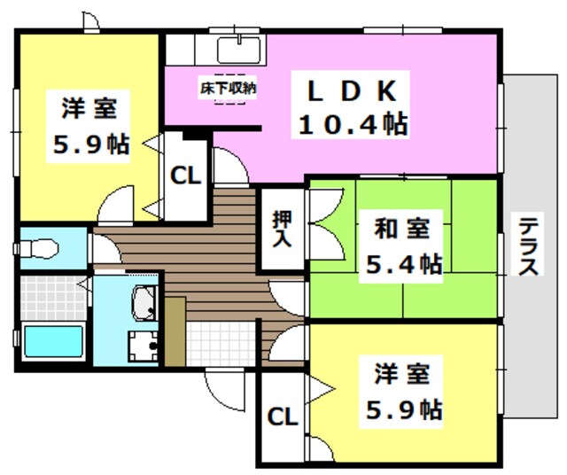 メゾン・シャルマンの物件間取画像