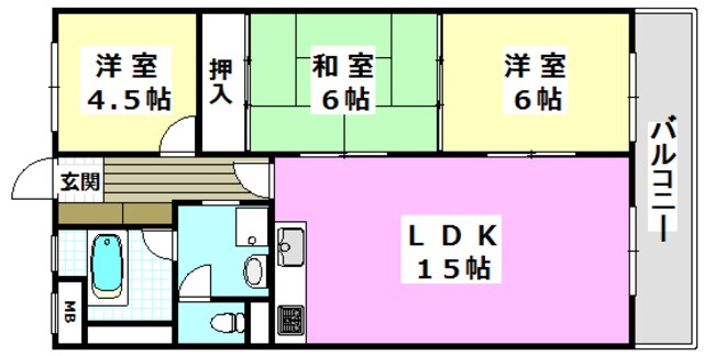 ソレイユ星見の物件間取画像