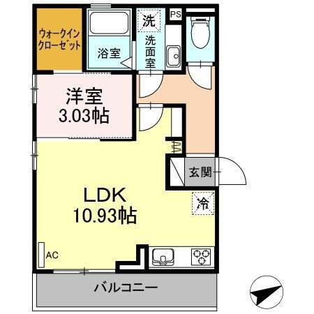 守山 徒歩7分 2階の物件間取画像